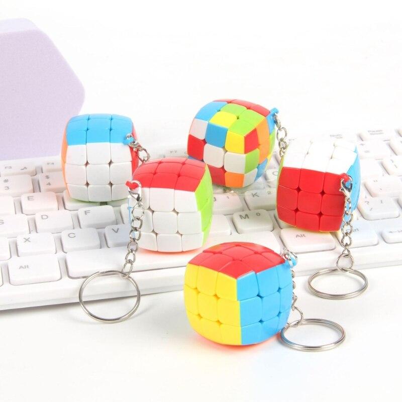 Mini Cube 3x3x3 Keychain Magic Cube Puzzle Professional Magic Cube Children's Toys