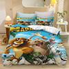 Set Copripiumino Madagascar Set Biancheria da Letto Set Piumone Matrimoniale 3D Set Biancheria da Letto per Bambini