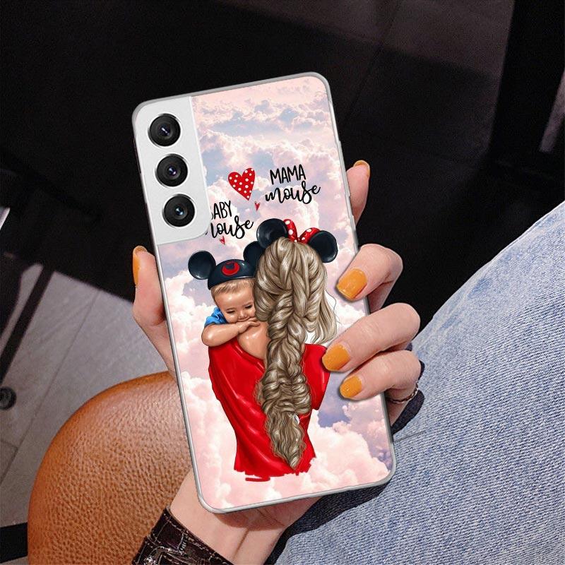 Girl Super Baby Mom Pink Phone Case For Samsung Galaxy S24 S25 Edge S26 Ultra S23 S22 S21 Plus S20 FE + Personalized Print Cover