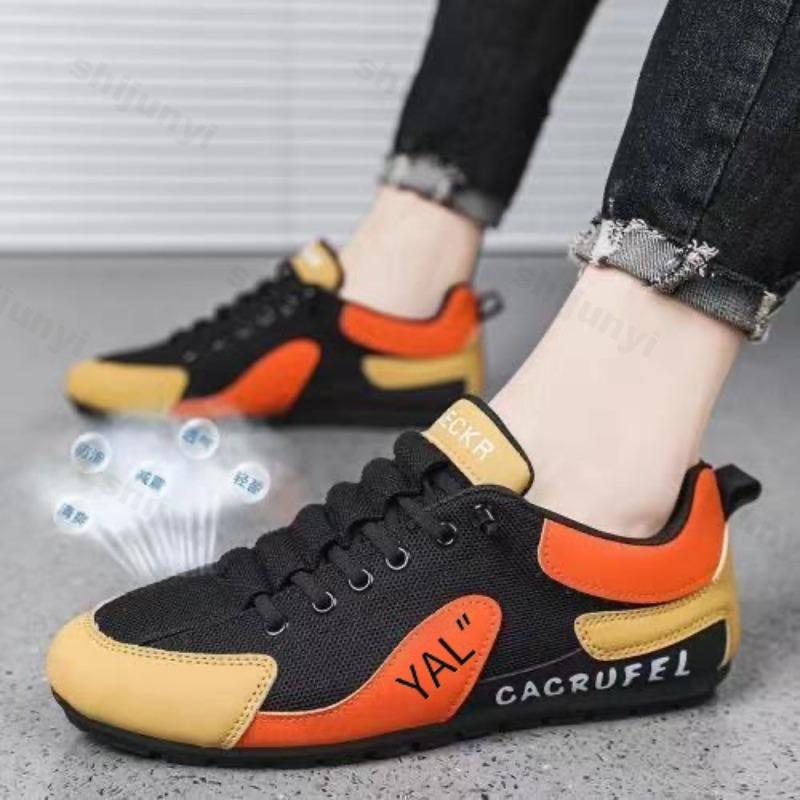 Summer Men's Casual Sports Shoes 2025 New Mesh Breathable Non-slip Walking Shoes Outdoor Fashion Comfort Flat Running Shoes