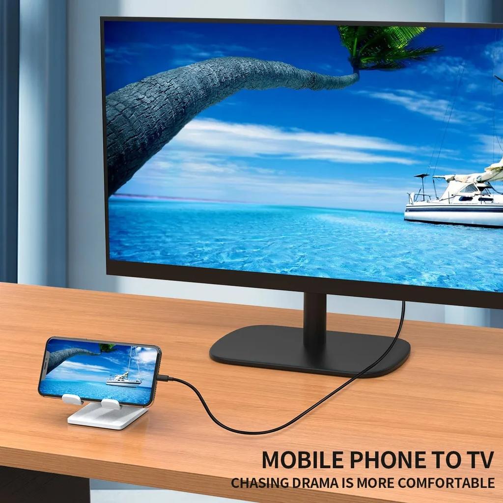 USB C Type C To HDMI Cable Adapter 4K 60Hz High Speed Ethernet HDMI-compatible Cable for Projector HDTV Tablet Smart TV Stick