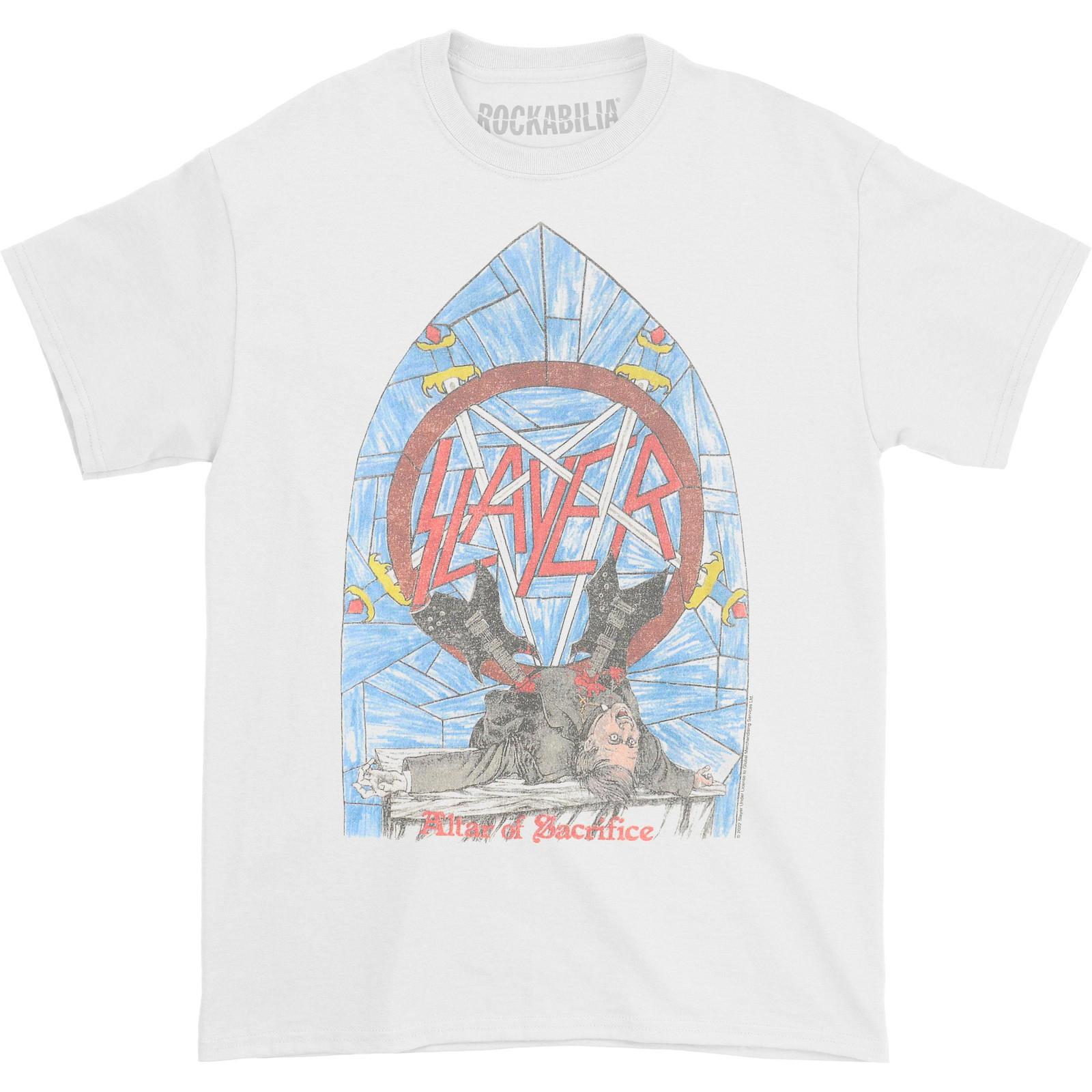 Men s Slayer Alter Of Sacrifice T-shirt XX-Large White S