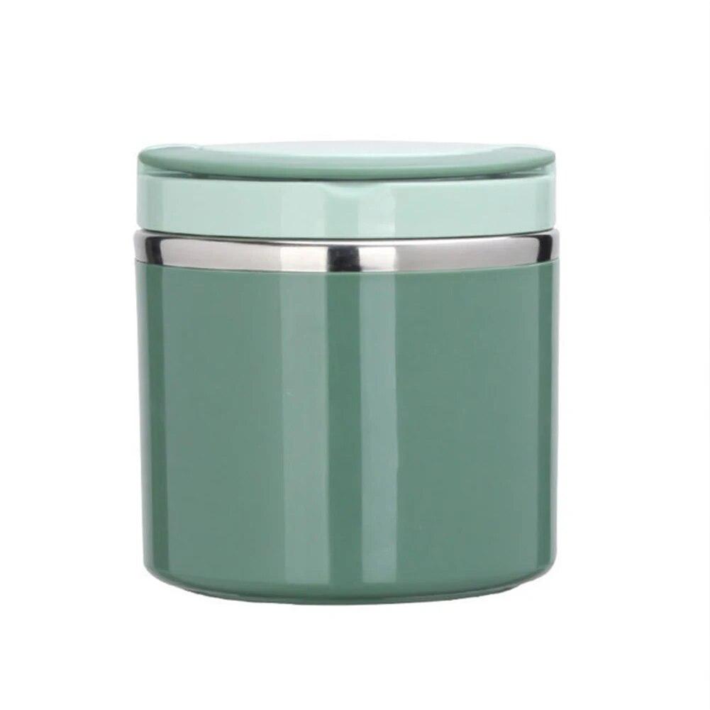 Portable Stainless Steel Breakfast Cup Soup Bowl Thermal Storage Container Sealed Bento Box With Handle