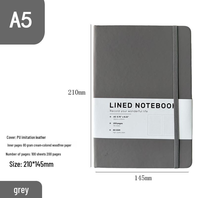 A5 PU-Leder Büro-Notizbuch mit Band und individuellem Logo