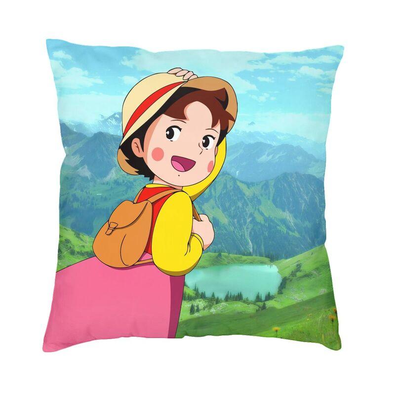 Heidi And Clara Cushion Cover Doublesided 3D Printing Alps Mountain Girl Throw Pillow Case for Sofa Pillowcase Home Decoration