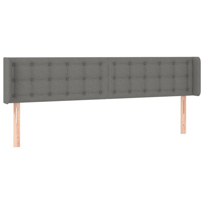VidaXL Tête de Lit à LED Meuble de Chambre à Coucher Accessoire de Lit Double Tête de Cadre de Lit Intérieur Gris Foncé 3123685