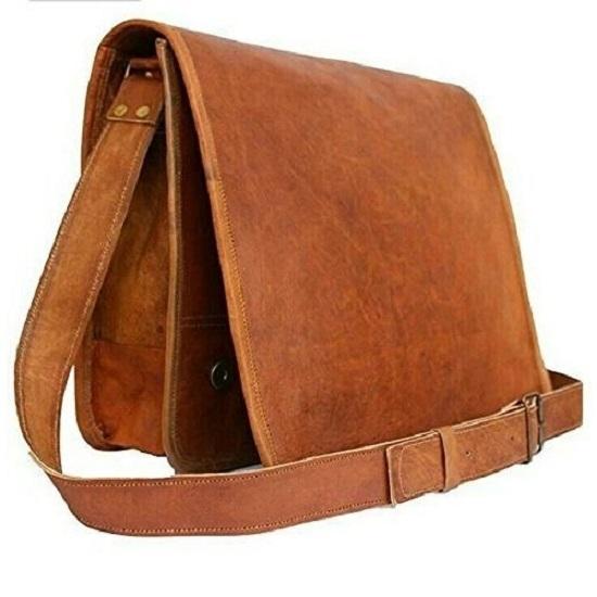 Men's Premium Vintage Leather Messenger Handmade Laptop Briefcase Bag Shoulder