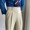 Men's British-Style Wrinkle-Resistant Dress Pants - Casual, Versatile, and Stylish French Suit Trousers