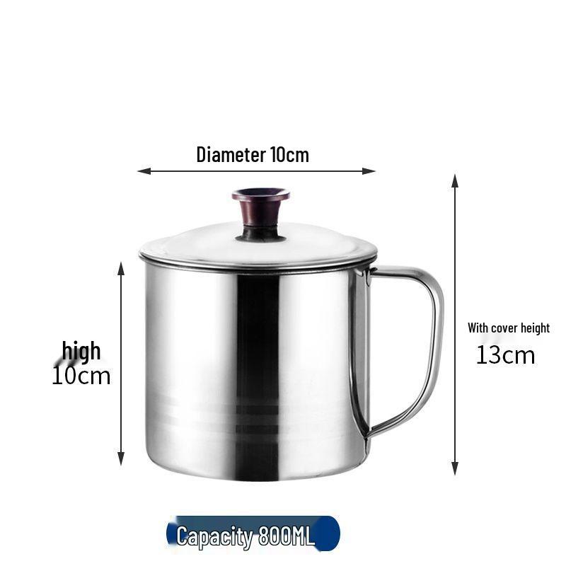 Large Capacity Stainless Steel Mug with Lid - Durable, Drop-Proof, Ideal for Kindergarten & Construction Site, Perfect for Cold Water & Tea.