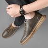 2024 Men's Shoes High Quality Genuine Leather Shoes Casual Leather Shoes All-match Waterproof Non-slip Leather Sneakers