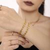 1 Piece Stainless Steel Small Flower Handmade Chain Oil Drip Colorful Heavy Work Necklace Bracelet Ladies Zircon Accessories