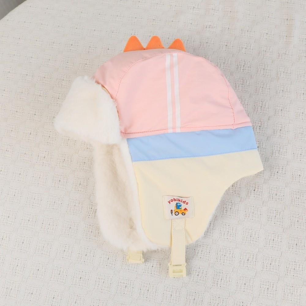 Polyester Cartoon Trapper Hat Thick Kids Earflap Hat Cute Dinosaur Winter Hat  Aged 4-10 Years