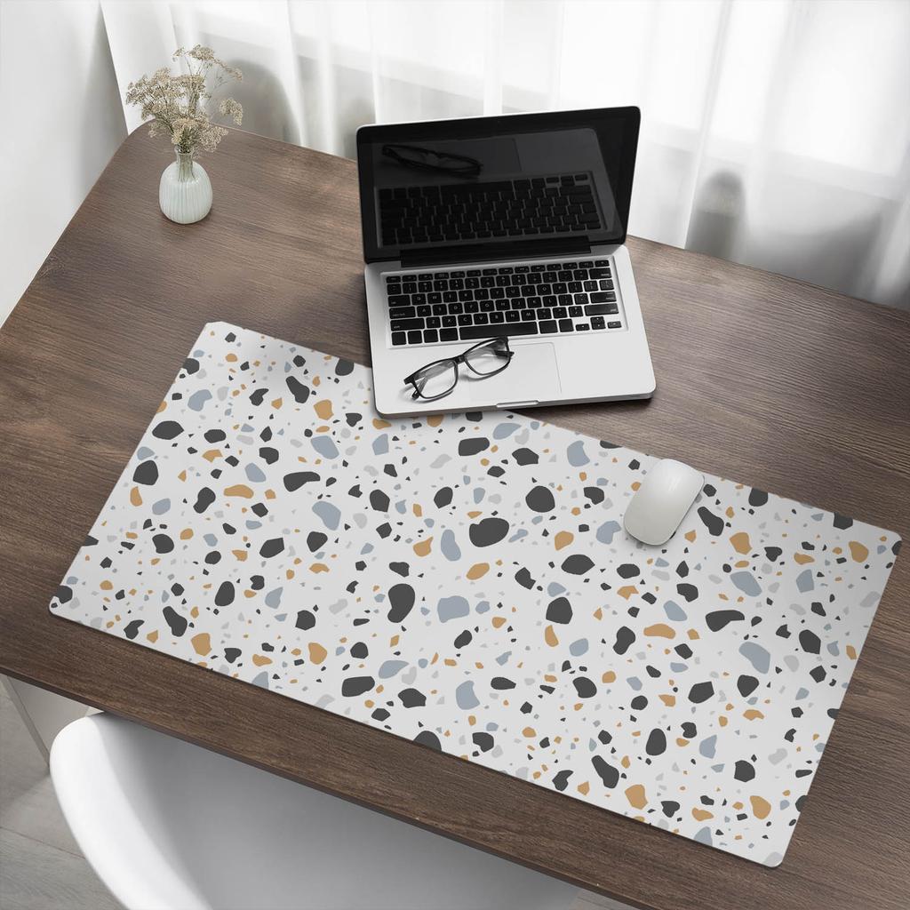 Abstract Terrazzo Pattern Protective Desk Mat 100X50 Cm