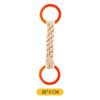Pet Playtime Dog Toy Rope Double-Ring Cotton Blend for Interactive Enjoyment