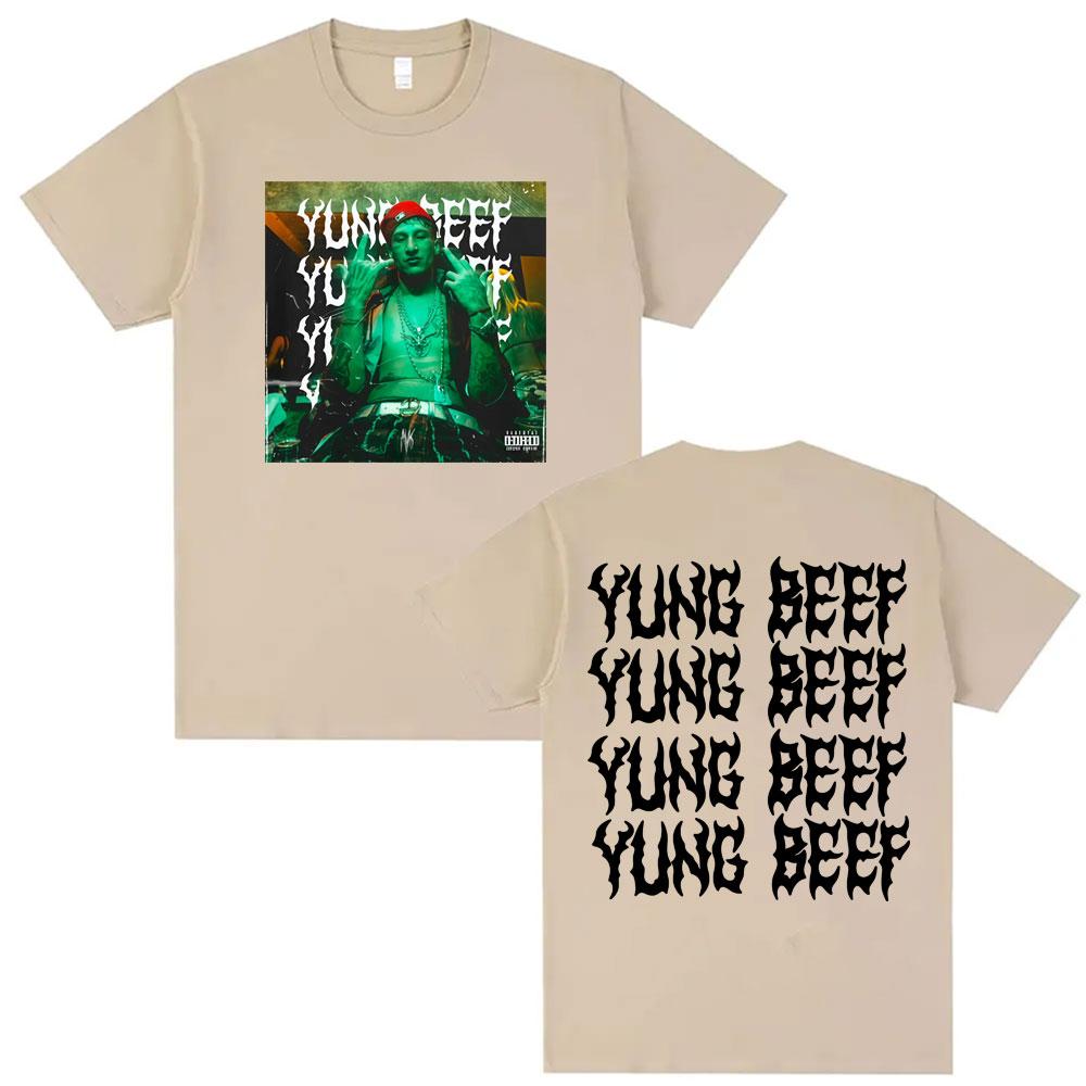 Rapper Yung Beef  Album Graphic 100%cotton men s shirt Y2k Hip Hop O-Neck Short Sleeve women s summer fashion oversized Tshirt 4XL