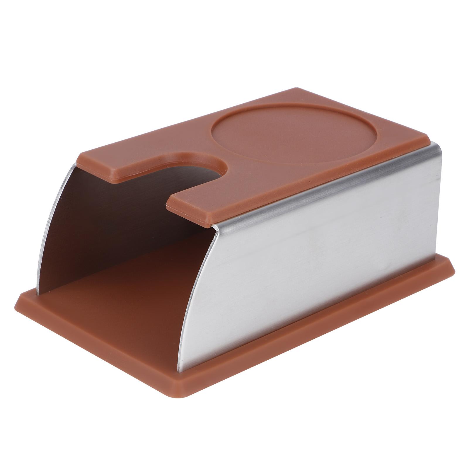 

Coffee Tamper Stand Non Slip Coffee Powder Corner Tamping Mat Pad Tools Accessory(Black )