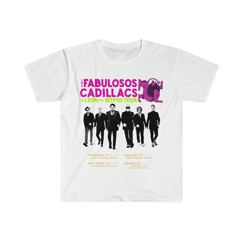 

Unisex Soft Cotton T-Shirt. Los Fabulosos Cadillacs. USA Tour 2023 4XL