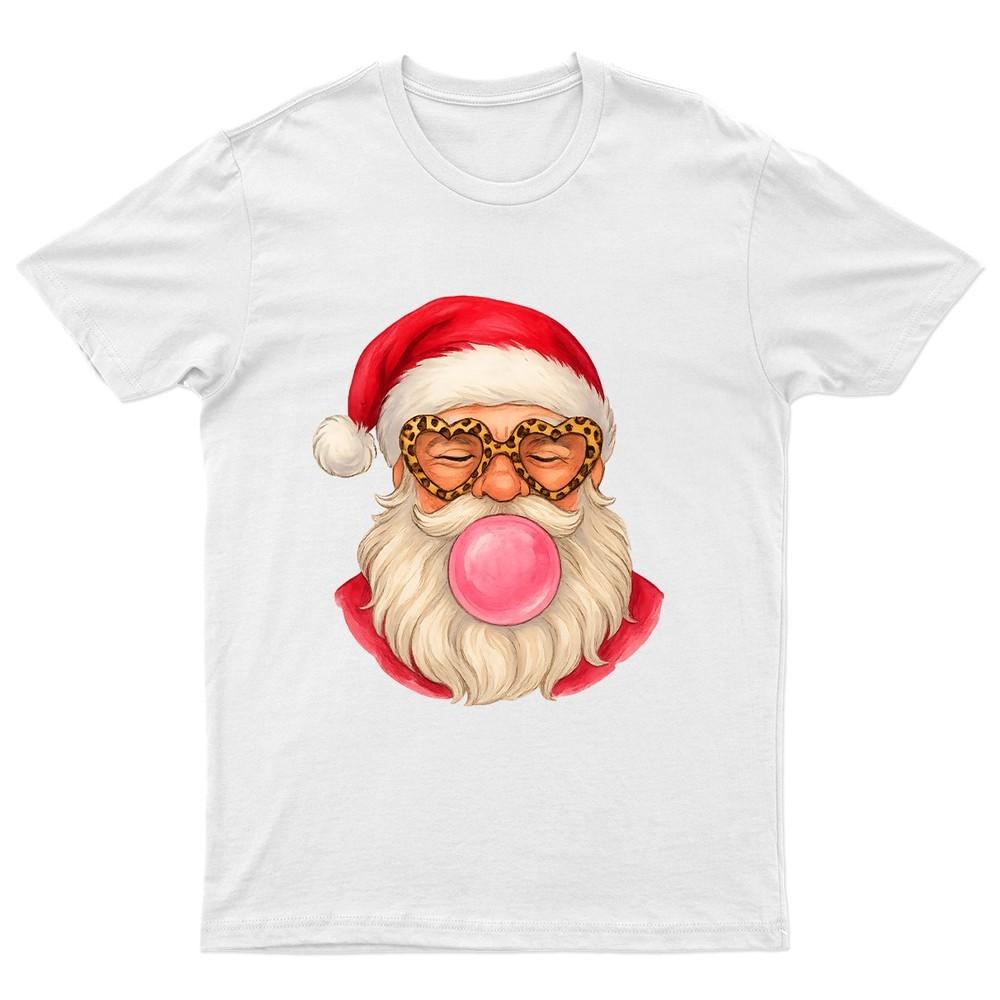 Santa Bubblegum Christmas Holiday TShirt Unisex Gift Retro Funny Unisexs