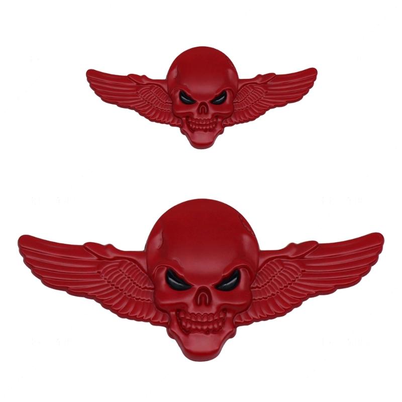 3D Metal Devil Skull Car Emblems Sticker Auto Badge Sticker Bumper Decal for Car SUV Truck Motorbike