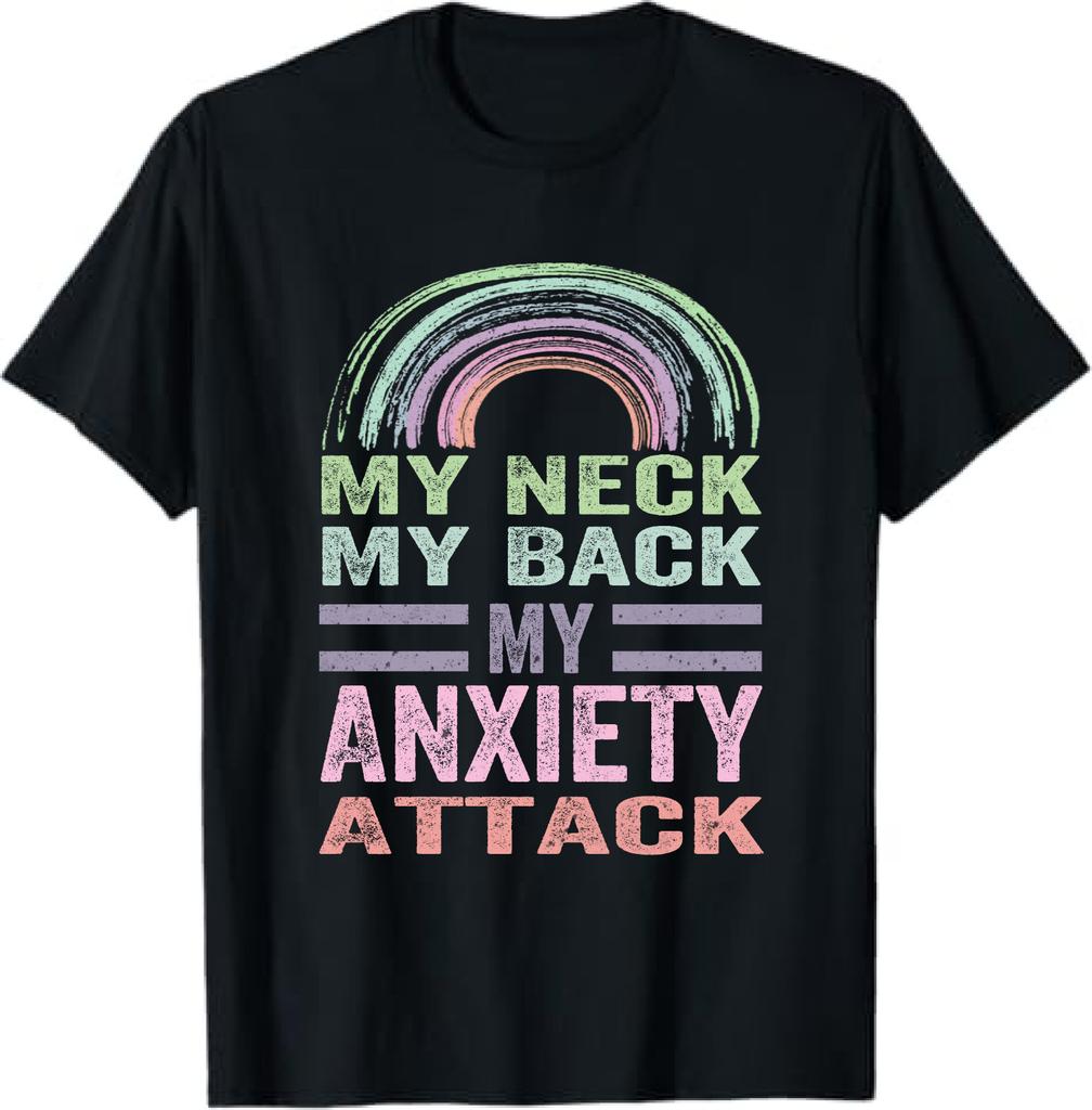 My Neck My Back My Anxiety Attack Opossum Rainbow T-Shirt