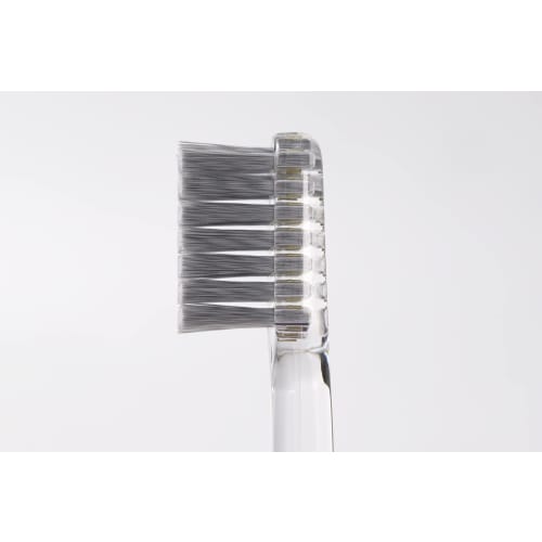 LAPIS, the God of Toothbrushing: Dental Toothbrush, Regular, Spiral Gray Flat Bristles, Set of 7, LA-211PET Gray