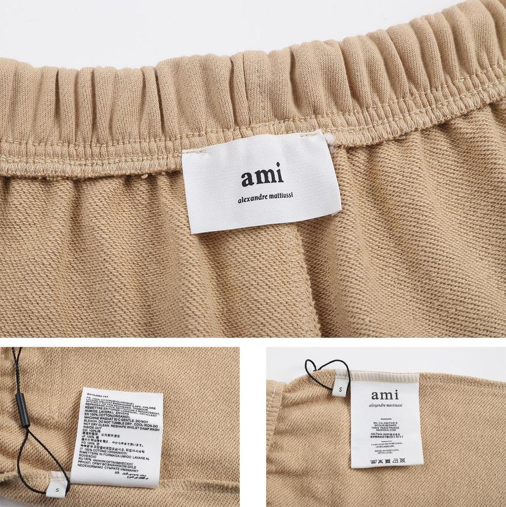 AMI Męskie codzienne spodenki z dużą kieszenią, luźne spodenki z czystej bawełny, sportowe, outdoorowe, codzienne spodenki do biegania