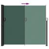 Retractable Side Awning Dark Green 180 X 500 Cm