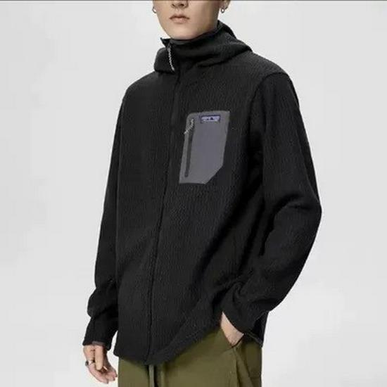 

Unisex Hooded Fleece Cardigan Jacket - Casual Outdoor & Daily Wear Medium