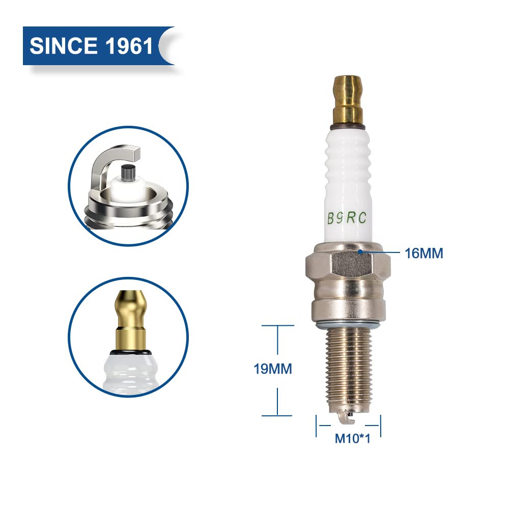 4pcs TORCH B9RC General Plug (Breakaway / With Terminal) Replacement NGK [6263] CR9E Spark