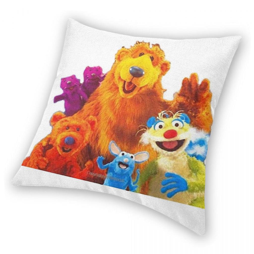 Bear In The Big Blue House Pillowcase Polyester Linen Velvet Printed Zip Decorative Throw Pillow Case Home Cushion Cover