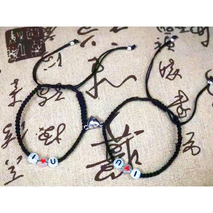 Heart Couples Bracelets Personalized Handmade Braided Bracelets Matching Bracelets for Couples Relationship Bracelets Adjustable Promise Bracelets