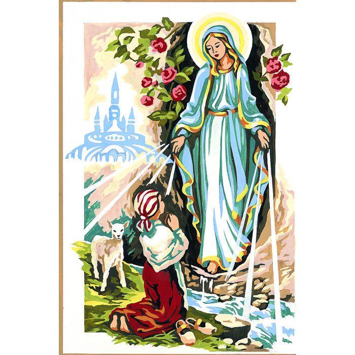 Antique Canvas Lourdes 30x40cm