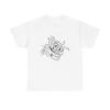Vintage Rose Leaves T Shirt Cool Floral Flower Retro Drawing Valentine Rounisexce