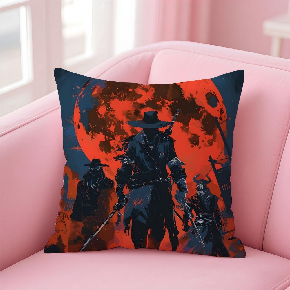 Game Horror BBloodborne Cushion Cover Pillow Case Soft Friendly Fabric  Concealed Zipper