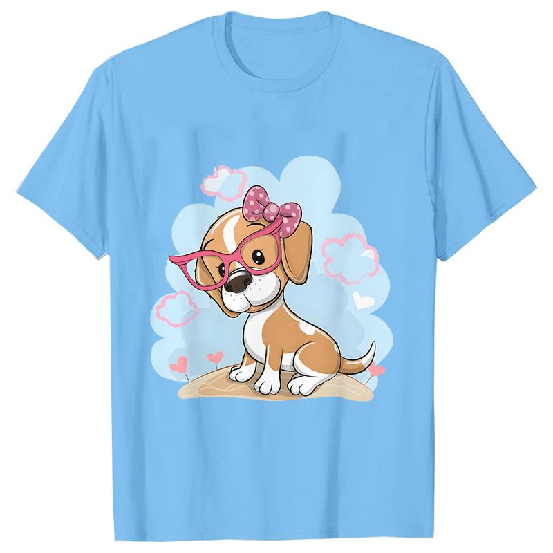 

Женская футболка с принтом собаки Kawaii, Harajuku Ulzzang, модная уличная одежда, футболки, милые забавные футболки, топы с графикой Y2k, эстетичная одежда XXXL небесно-голубой