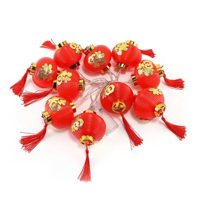 Decorative Chinese Lantern String Chinese Style Fu Character Spring Festival LED Lights String Red 1.5/3M
