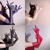Thin Transparent Gloves 51CM Length Cosplay Gloves Sexy Stage Performance Gloves  Stage Shows