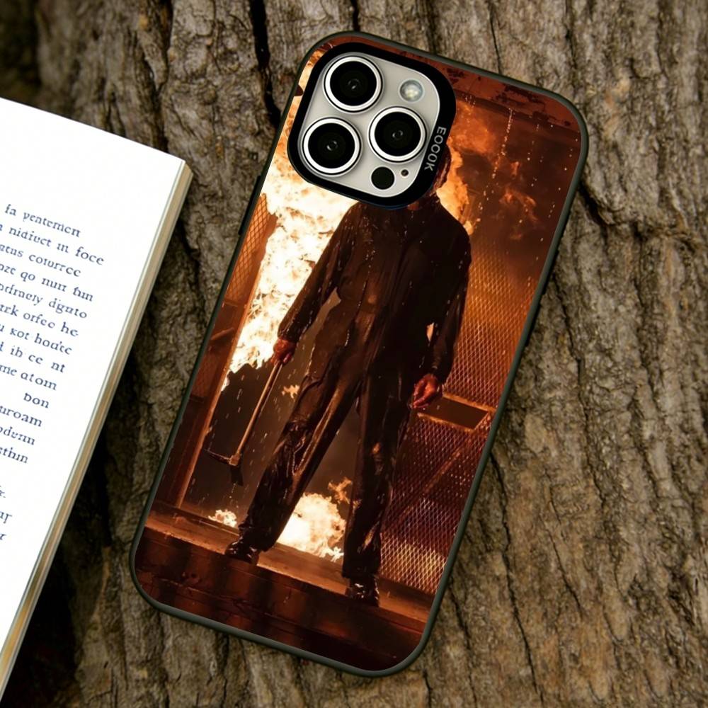 Halloween Michael Myers Phone Case For iPhone 17,16,15,14,13,12,11 Plus,Pro Max,XS,Colored Silver Plated Inside Cover