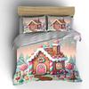 Gingerbread Candy House Design Bedding Duvet Cover Set  (1*Duvet Cover 2*Pillowcases, Without Duvet Insert)
