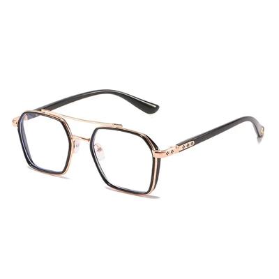 NEW Double Bridge Square Anti-blue Light Glasses Women Men Vintage Transparent Computer Glasses Oversize Frame Eyeglasses