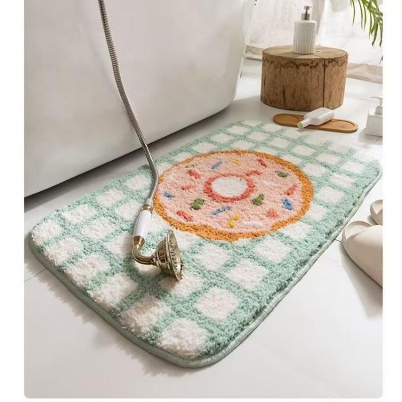 Bathroom Imitation Cashmere Floor Mat Bathroom Absorbent Non-slip Mat Bedroom Toilet Door Foot Mat Toilet Carpet Mat