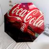 1PC Coca-cola American Flag Automatic Umbrella - Suitable Travel Outdoor Portable Umbrella Birthday Gift Daily Essentials