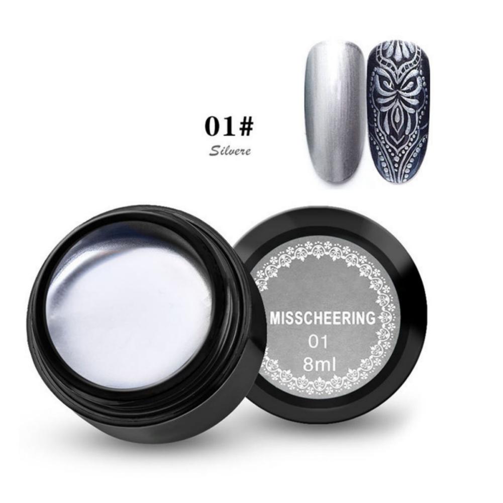 

Высокий металлический блеск лака для ногтей клей 6 цветов 8 мл гель для ногтей глянцевый