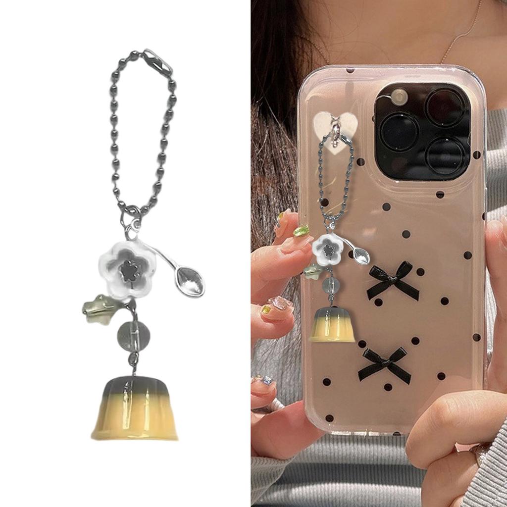 Retro Y2K Jelly Acrylic Keychain Charm Hanging Decoration for Bags Phones and Gifts Soft Lightweight Accessory