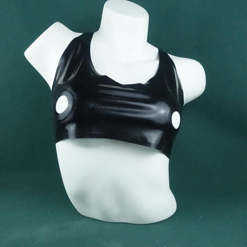 Femboy Latex Brustwarzen-Fessel-Top für männliche Brustwarzenentwicklung und Folter