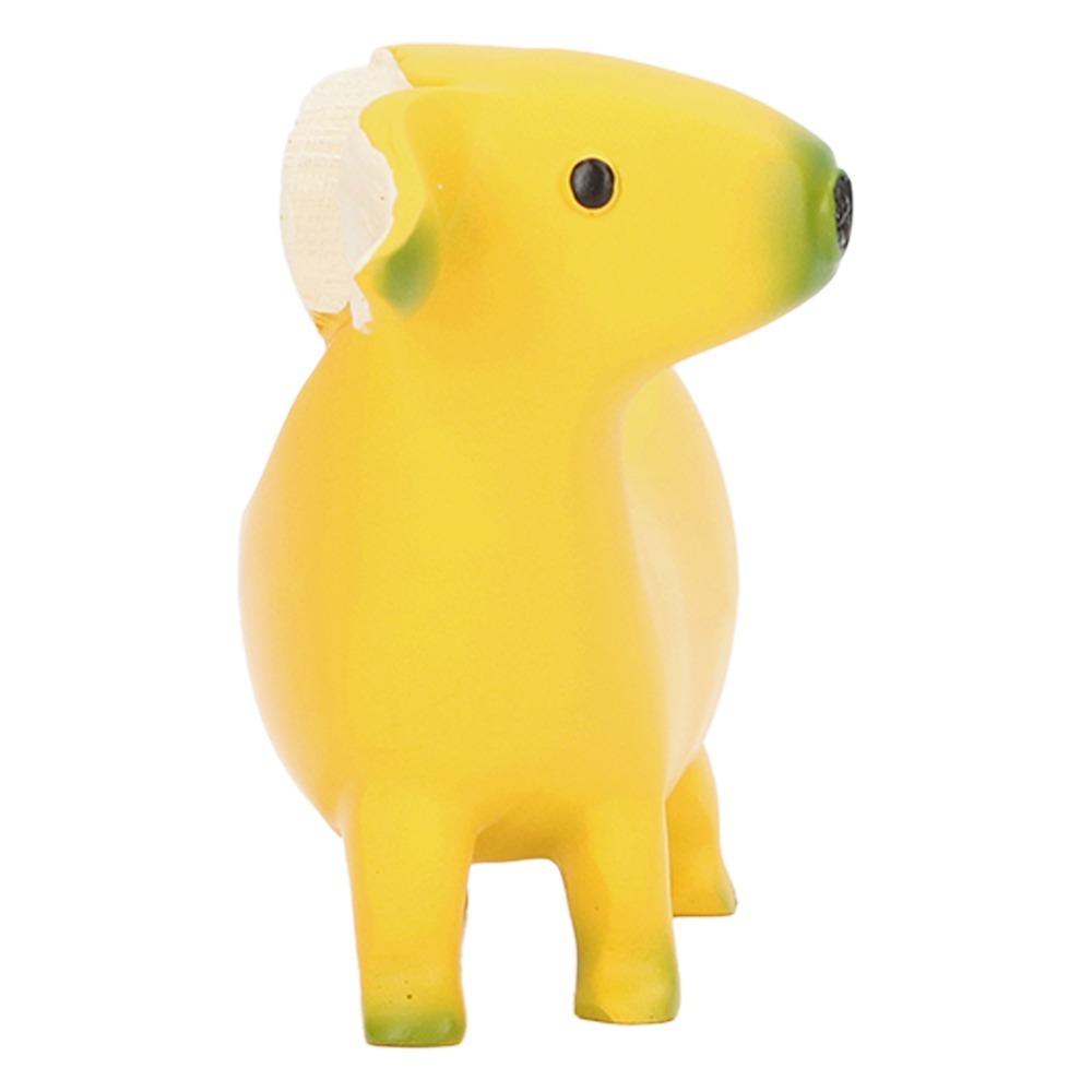 Resin Banana Dog Sculpture Lightweight Banana Dog Figurine  For Home Desktop