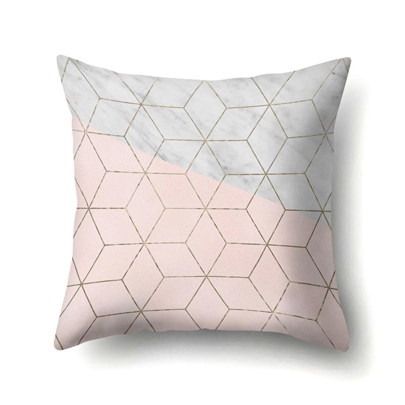Polyester Pillow Case Automobile Decoration Home Printed Pillow Case Waist Cushion Cover Car Cushion Head Cushion Cover