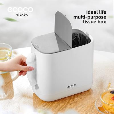 Creative Tissue Box High-End Cream Style Home Living Room Multi-Functional Desktop Tissue Box Trash Can 2-in-1