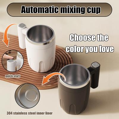 Taza de café con agitación automática, taza de agua portátil eléctrica, taza de agitación con rotación magnética y carga lenta