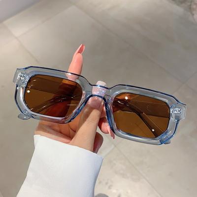 Male Retro Rectangle Frames Sunglasses Stylish Vintage Sun Eyeglasses Luxury Brand Designer UV400 Shades Eyewear Female Goggles